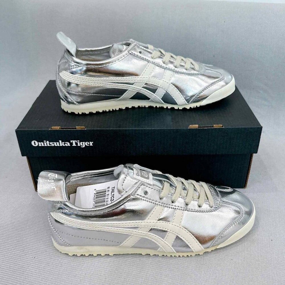 Onitsuka Tiger by Asics Silver and White Sneakers